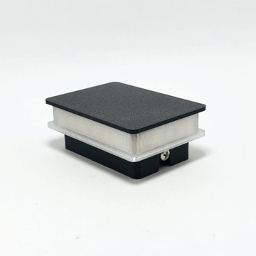 Светодиодный светильник на столбе 40х60мм 12в АНТРАЦИТ, столб для забора, освещение