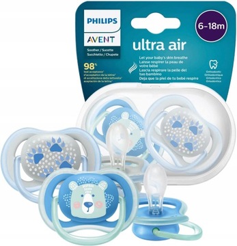 Smoczek Philips Avent symetryczny silikon 6 m +