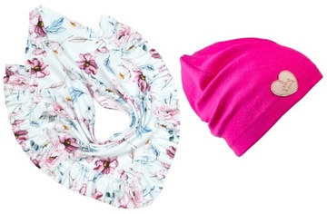 CZAPKA i CHUSTA KOMPLET WIOSENNY *kolory* r.48-50 3-6 L