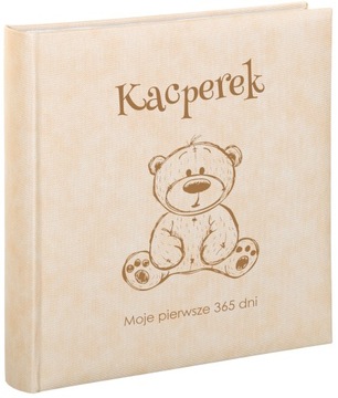 Album XL na zdjęcia dziecka 500 zdjęć Personalizowany grawer Chrzest Roczek