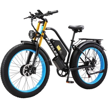 KETELES electric bike 2000W 48V 23AH 55KM/H blue Dual motor