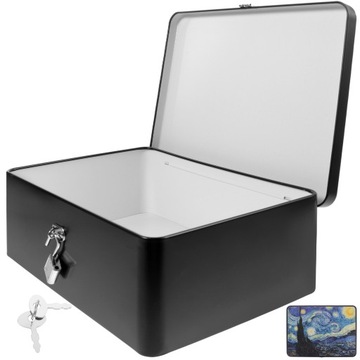 Storage Tin Box Lock Cookie Container