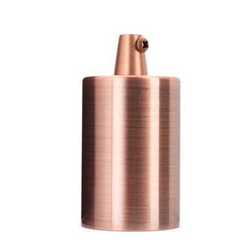 Oprawka aluminiowa E27 MIEDŹ anique coper walec