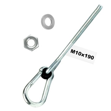 Поворотный крюк, карабин М10х190