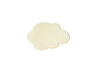 DREWNIANA chmura 3,5 cm chmurka ozdoba 5 szt