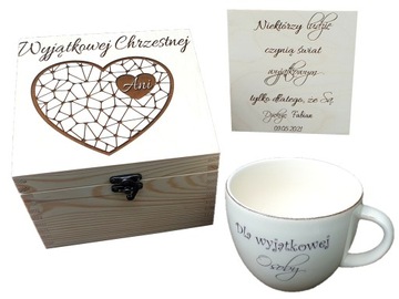 SZKATUŁKA PODZIĘKOWANIE dla CHRZESTNYCH, I KOMUNIA