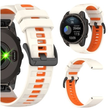 SILICONE BELT FOR GARMIN FENIX 3 5X 6X PRO 7X PRO 8 51mm SOLAR QUICKFIT