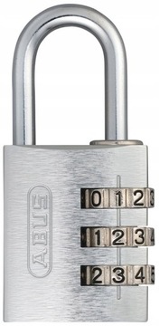 KŁÓDKA NA SIŁOWNIĘ SZYFR KOD ABUS 30 MM SREBRNY