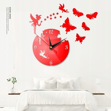 3D Stereo Wall Clock Mirror Sticker DIY Fashi
