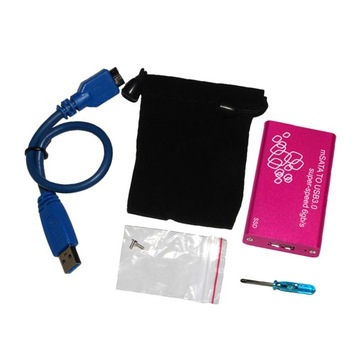 Алюминиевый корпус адаптера твердотельного жесткого диска mSATA к корпусу SSD USB 3.0