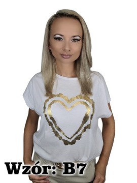 T-shirt koszulka złoty motyw DUŻO WZORÓW r.2XL-4XL