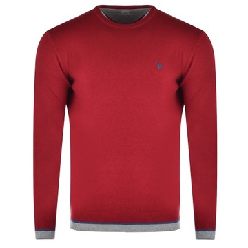 Sweter U.S. POLO ASSN. 64858 51958 Bordowy