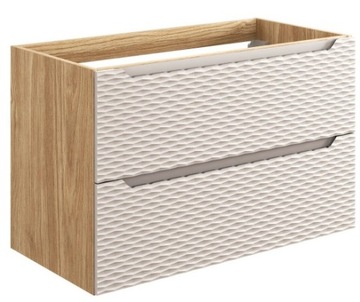 Szafka łazienkowa wisząca pod umywalkę Presto II 90 cm beżowy front MDF