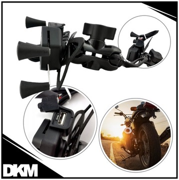 ЗАРЯДНОЕ УСТРОЙСТВО ДЛЯ МОТОЦИКЛА USB 2A РУЧКА