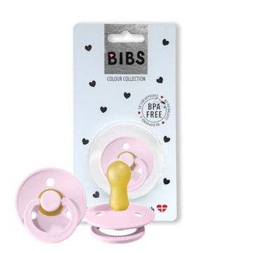 BIBS HEVEA M (6+) РОЗОВАЯ СОСУТОЧНАЯ соска
