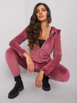 ВЕЛУРОВЫЙ СПОРТИВНЫЙ КОСТЮМ ЖЕНСКИЙ с КАПЮШОНОМ на молнии, ВЕЛОР F087 черный 36 S