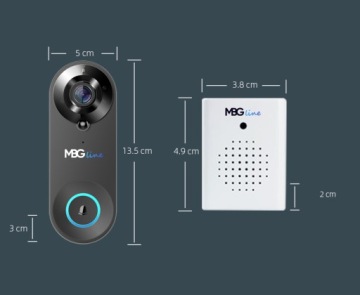 Камера внутренней связи Дверной звонок FHD WIFI Датчик движения TUYA