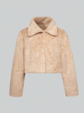 SHEIN DZIEWCZĘCE BOLERKO BEŻOWE Z KOŁNIERZYKIEM R.128 H674044