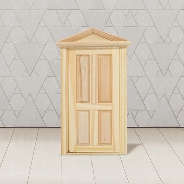 Миниатюрная деревянная дверь кукольного домика 1/12