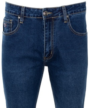 Spodnie jeansy niebieskie ELASTYCZNE DŻINSY W33 L34