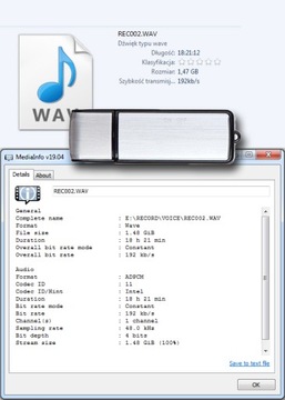Мини-USB-флеш-накопитель X09, 8 ГБ, диктофон