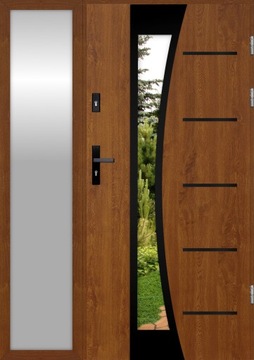 DRZWI Z DOŚWIETLEM ZEWN. NAWIS5P BLACK 72MM 160CM