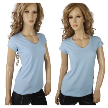 KOLORY Bluzka T-shirt w serek bawełna PREMIUM polska marka LaTynka TOP 6221