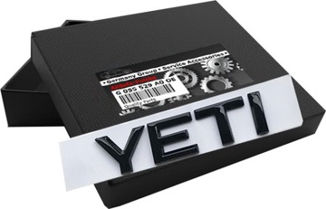 Czarny emblemat napis SKODA YETI JAKOŚĆ OEM*