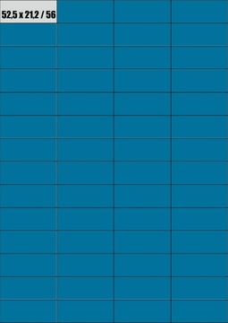 icpc Etykiety samoprzylepne 52x21 NIEBIESKIE CIEMNE