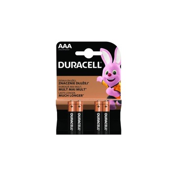 4 x bateria alkaliczna LR03 Duracell AAA AM4