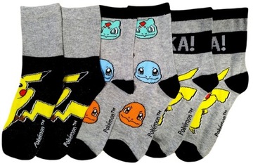 skarpetki POKEMON skarpety dziecięce PIKACHU 3-pak 27/30
