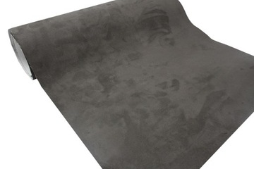 MATERIAŁ ZAMSZ FOLIA SAMOPRZYLEPNA KLEJ CIEMNY GRAFIT 0,5m
