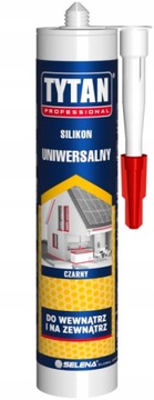 Silikon Uniwersalny Tytan Professional 280ml Czarny Elastyczny Uszczelniacz