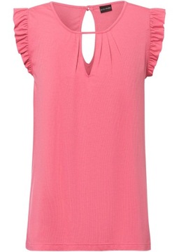 BONPRIX _ZT HD2 RÓŻOWY TOP Z FALBANAMI _/ 36