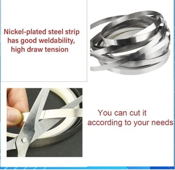 Лента для сварки никелевых ячеек 2шт 8мм х 0,1мм 10м