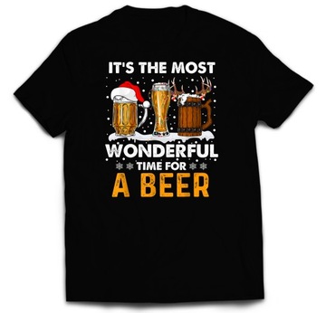 KOSZULKA ŚWIĄTECZNA MIKOŁAJ TIME FOR BEER M