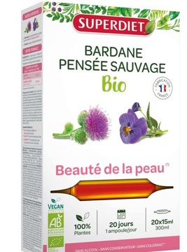 Super Diet PIĘKNA I CZYSTA SKÓRA bratek, łopian, 20 x15ml