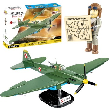 KLOCKI COBI 5744 SAMOLOT IL-2M3 SHTURMOVIK POLSKI