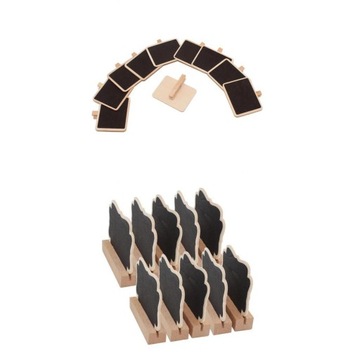 20 Drewna Mini Tablice Tabliczki Wymienne naklejki