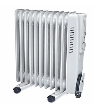 Grzejnik olejowy 11-żeberkowy 2500W biały