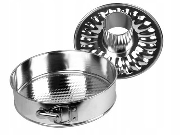 BLACHA TORTOWNICA FORMA METAL CIASTA 2w1 24CM PL
