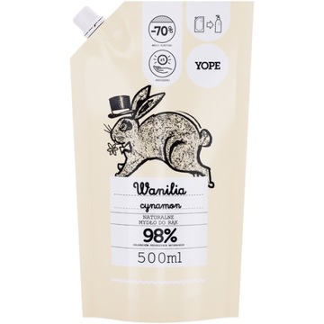YOPE Naturalne mydło w płynie Wanilia ZAPAS 500ml