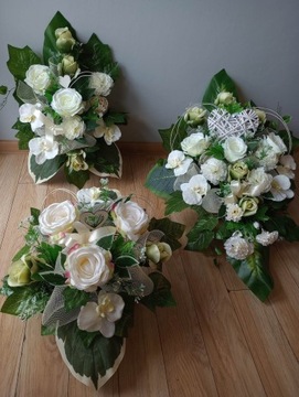 Кладбищенское украшение ЧАША МОГИЛА НАБОР ИЗ ТРЁХ ЧАСТЕЙ