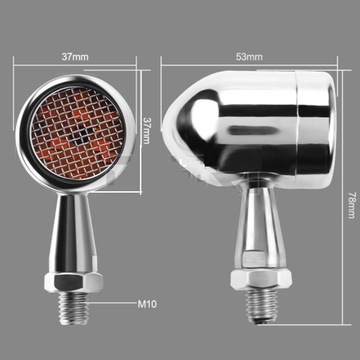 ПОВОРОТНИКИ С ЗАДНИМ ФОНАРЕМ BOBBER CUSTOM CHROME