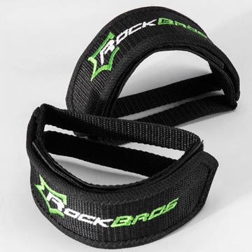 РЕМНИ ДЛЯ ВЕЛОСИПЕДНЫХ ПЕДАЛЕЙ, 2 ШТ. РЕМНИ ДЛЯ НОГ, ЛЕГКИЕ ЧЕРНЫЕ, НА ЗАВЕЛКРО