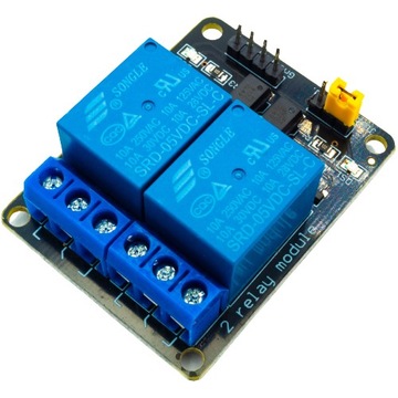 Moduł 2-kanałowy 5V 10A przekaźnik sterowany stanem niskim 0V do Arduino