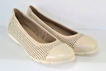 CAPRICE 22151-42 БАЛЕТКИ ОТКРЫТЫЕ КРЕМОВЫЕ ПЕРЛАТО Размер 37