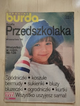 Burda moda dzieci przedszkole wykroje szycie 1995
