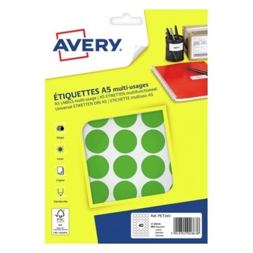 ETYKIETY KÓŁKA DO ZAZNACZANIA 24MM AVERY