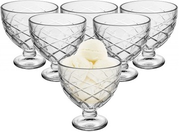 Pucharki do lodów 400 ml Mido Florina 6 szt